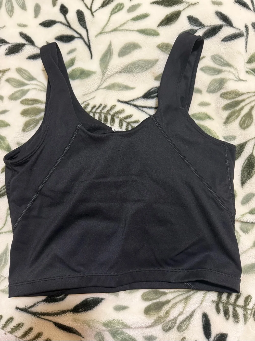 lululemon athletica Black Crop Tank Sports Bra